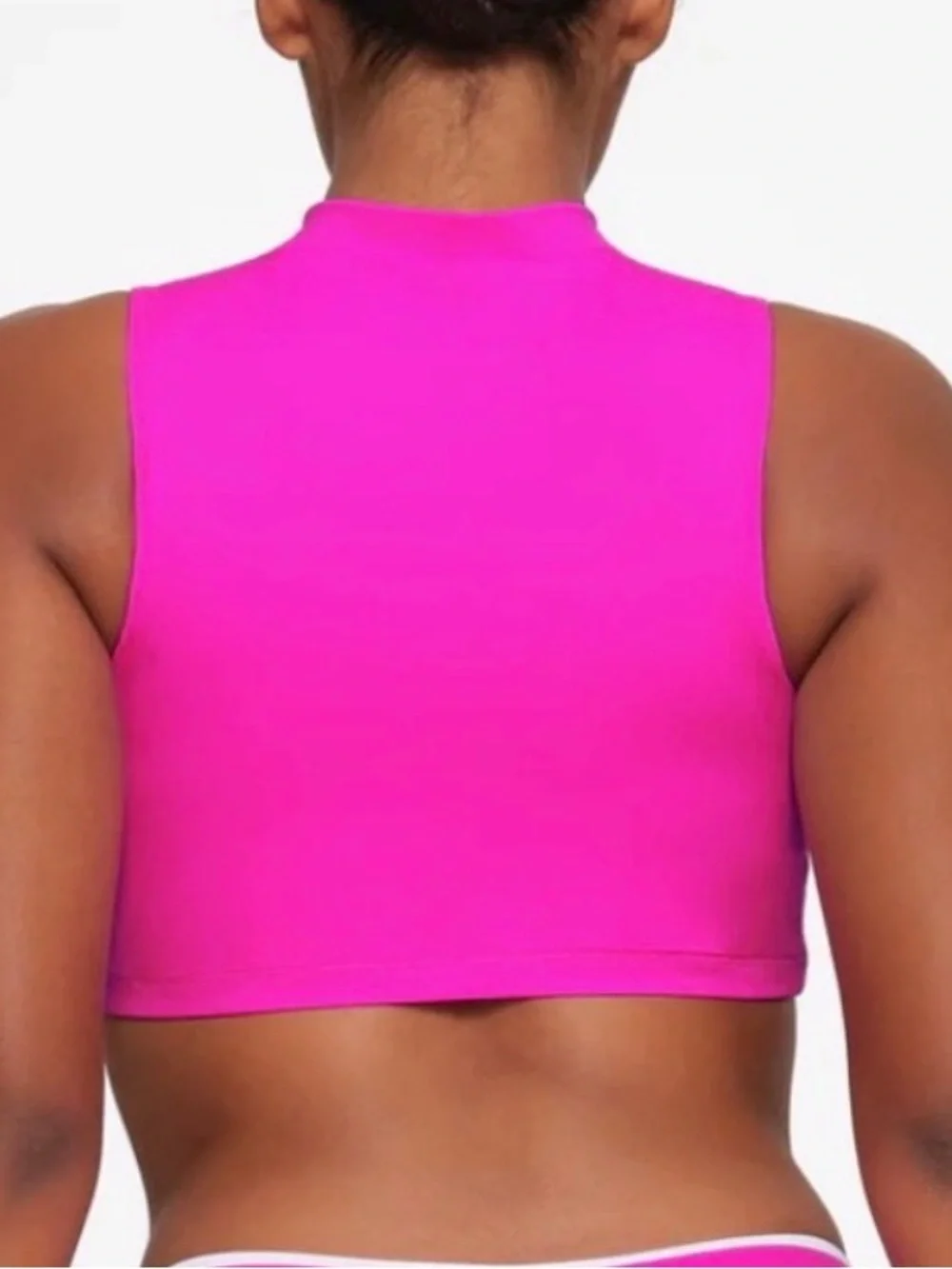 SKIMS Mock Neck Zip Up Swim Top